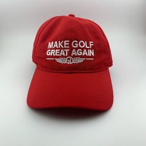 Straight Down- Make Golf Great Again- Golf Cap Red